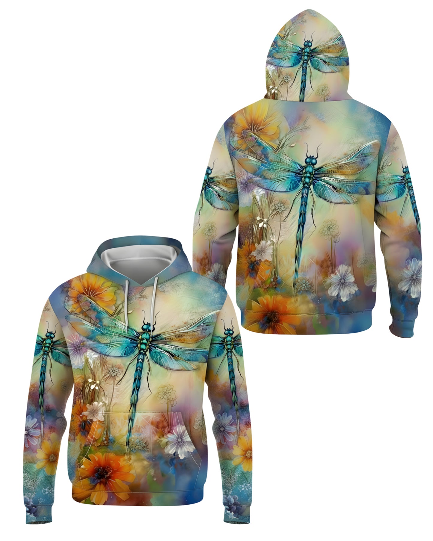 Dragonfly Color - Personalized Hoodie And Leggings