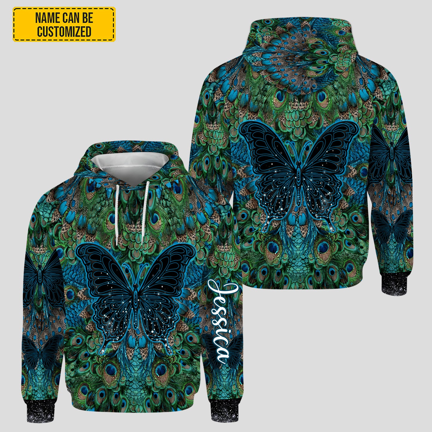Butterfly Lace & Floral - Personalized Hoodie and Leggings