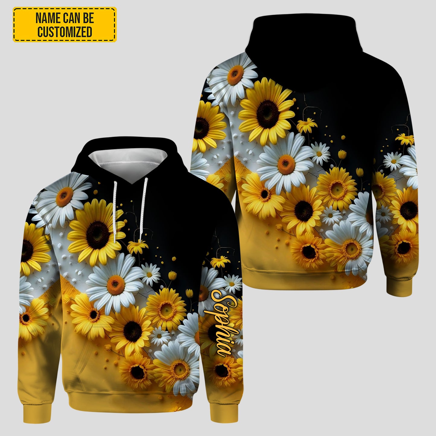 Personalized Sunflower and Daisy Hoodie Leggings Set