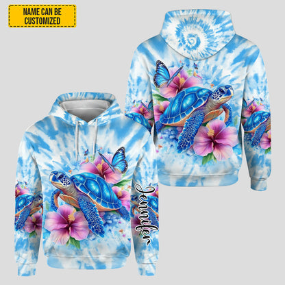 Turtle & Floral - Personalized Hoodie and Leggings