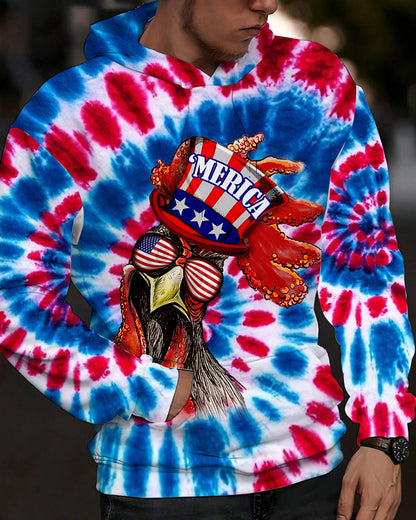 Chicken Rooster Patriotic - Personalized Chicken All Over Print Shirt