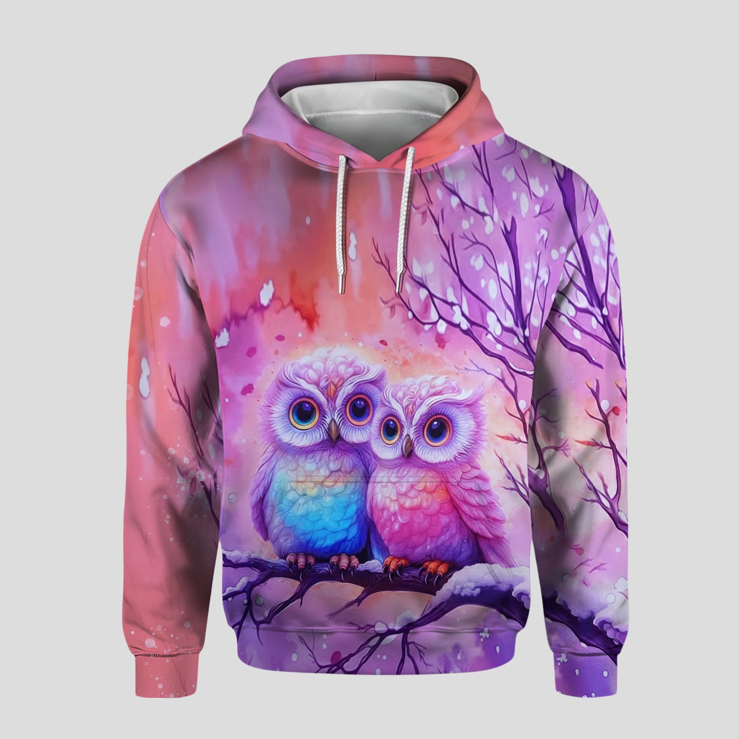 Couple Owl - Personalized Couple Hoodie and Leggings