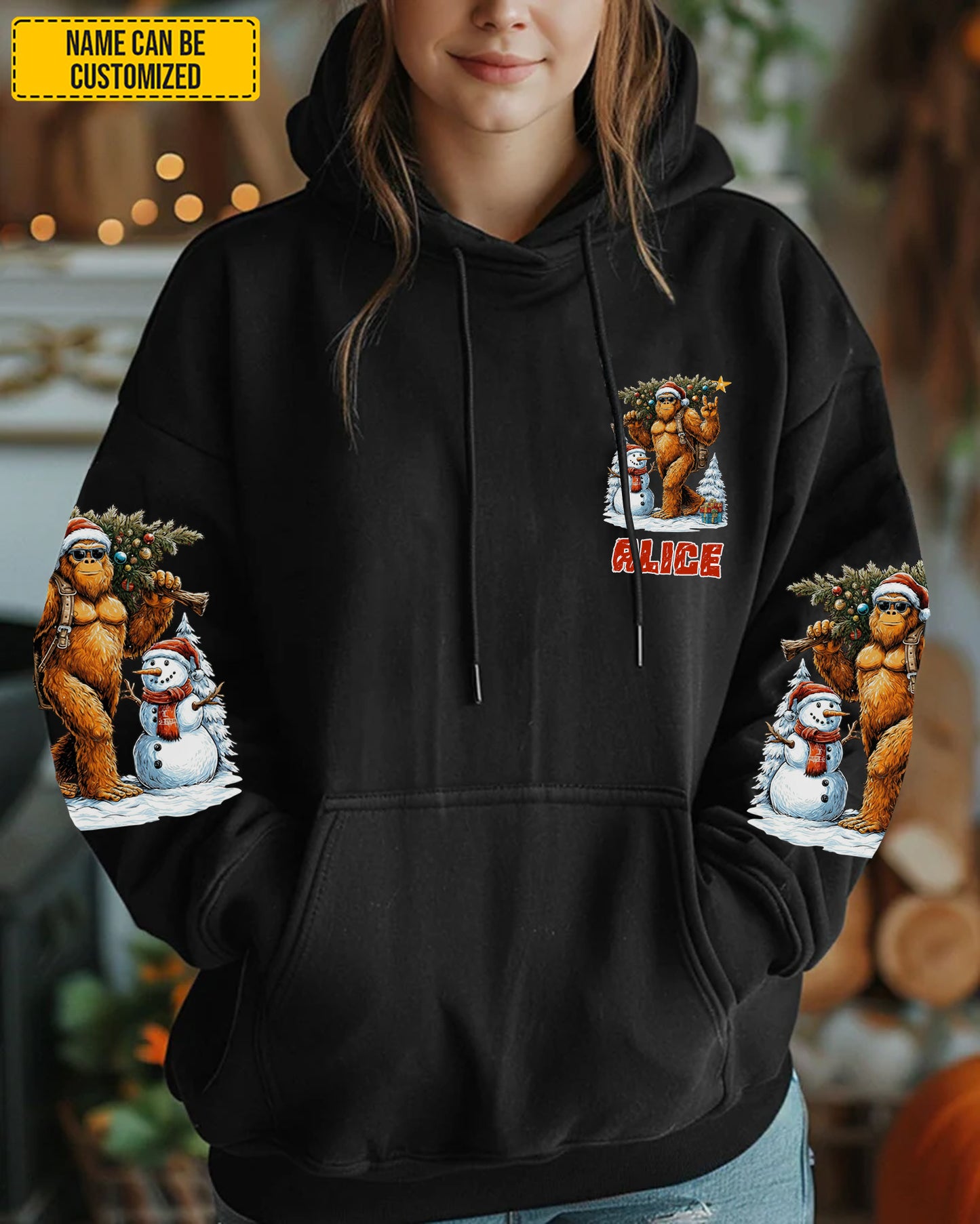 Merry Squatchmas – Personalized Sasquatch All Over Print Shirt