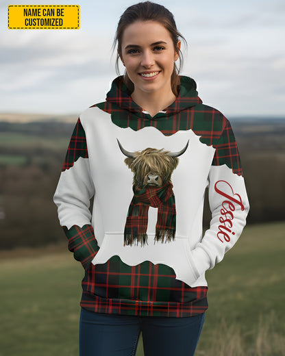 Cow Christmas - Personalized Hoodie And Leggings