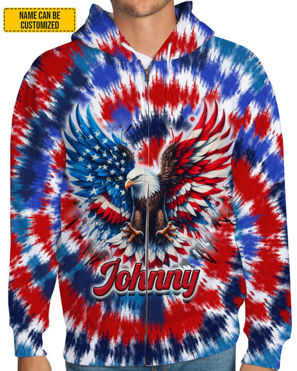 Eagle Patriotic - Personalized Eagle All Over Print Shirt