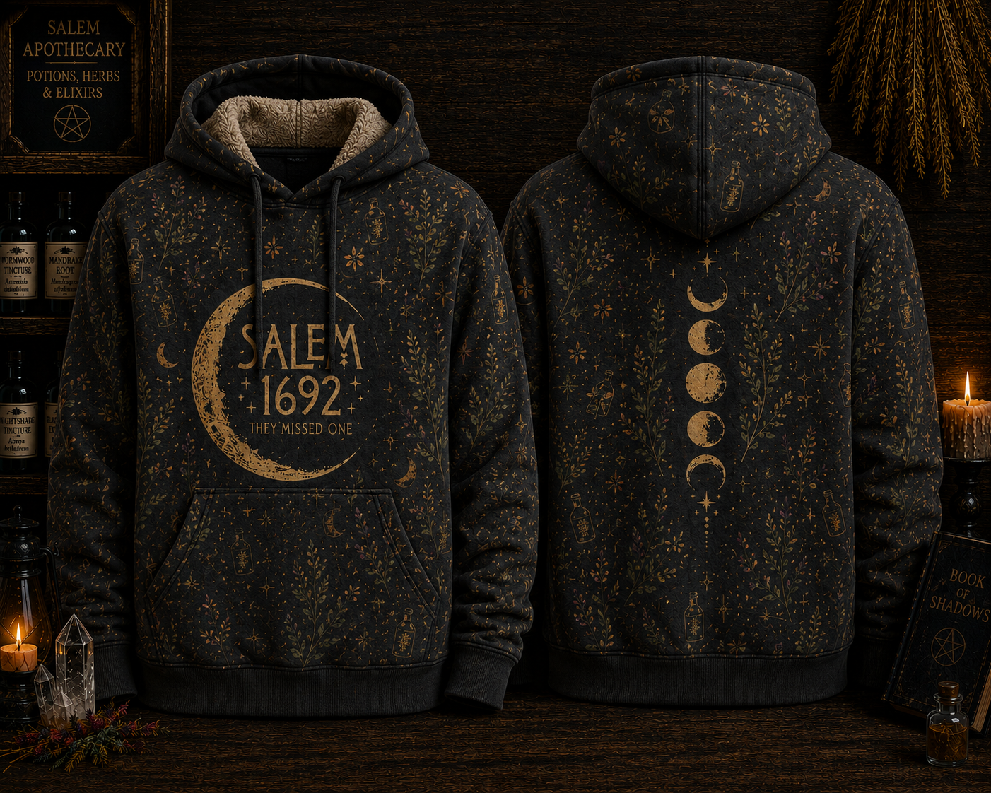 Salem 1692 They Missed One Shirt, Witchy Moon Phase Tee, Salem Witch Trials Shirt, Gothic Witch Gift