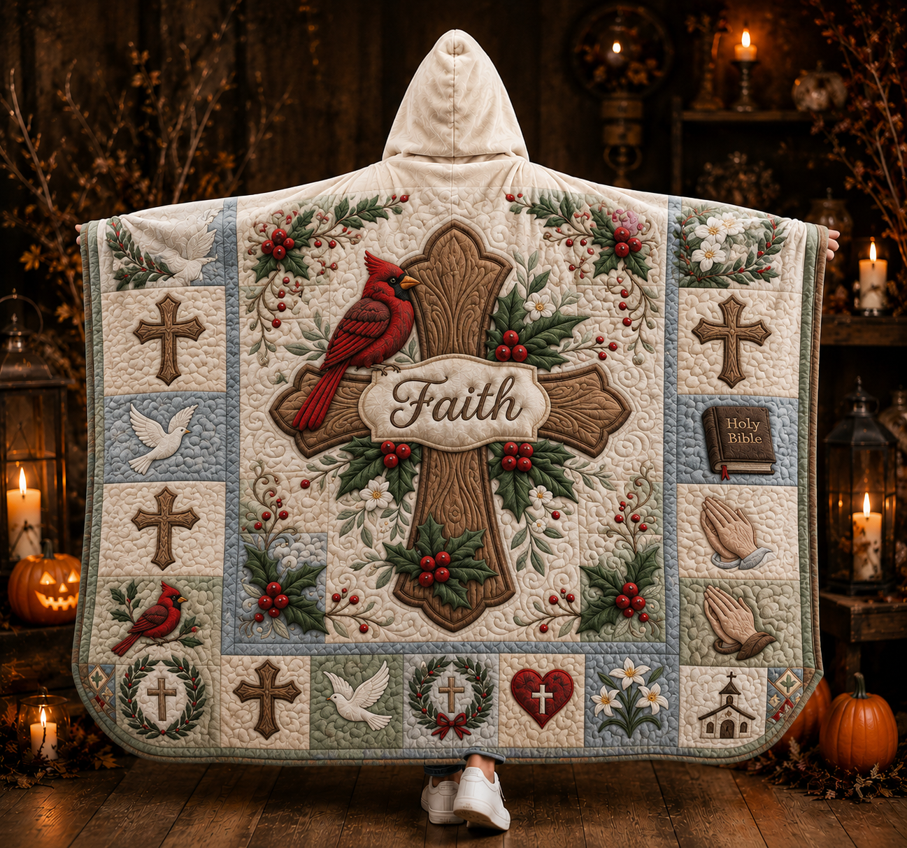Faith Christian Hooded Blanket