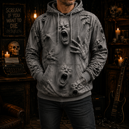 Trapped Souls Horror Hoodie – Creepy Halloween Gift for Dark Art & Horror Lovers