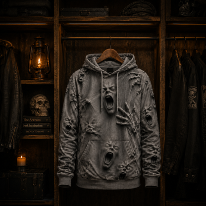 Trapped Souls Horror Hoodie – Creepy Halloween Gift for Dark Art & Horror Lovers