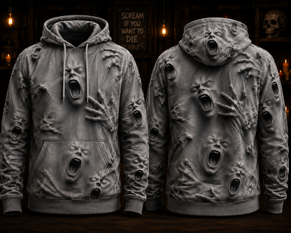 Trapped Souls Horror Hoodie – Creepy Halloween Gift for Dark Art & Horror Lovers