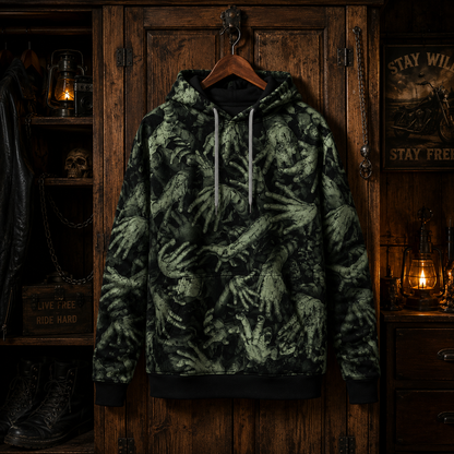 Halloween All Over Print Hoodie – Zombie Horror Gift for Halloween Lovers