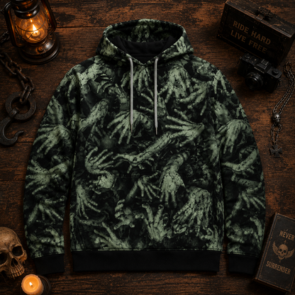 Halloween All Over Print Hoodie – Zombie Horror Gift for Halloween Lovers