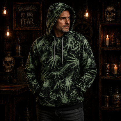 Halloween All Over Print Hoodie – Zombie Horror Gift for Halloween Lovers
