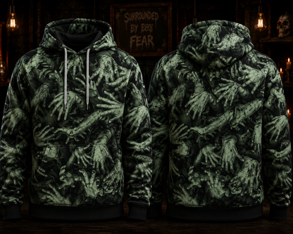 Halloween All Over Print Hoodie – Zombie Horror Gift for Halloween Lovers