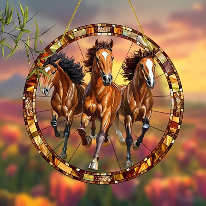 Horse Lover's Stained Glass Suncatcher