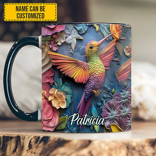 Hummingbird accent mug - Personalized Accent Mug
