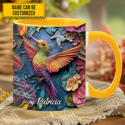 Hummingbird accent mug - Personalized Accent Mug