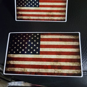 Rustic USA American Flag Sticker