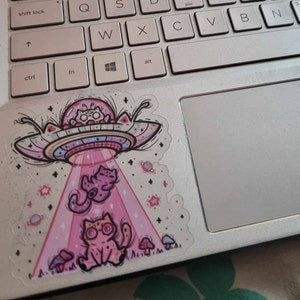 Alien Abduction Transparent Sticker