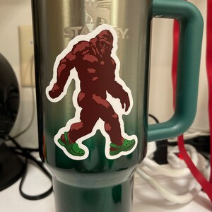 VS120 Bigfoot Wearing Crocs Vinyl Stickers