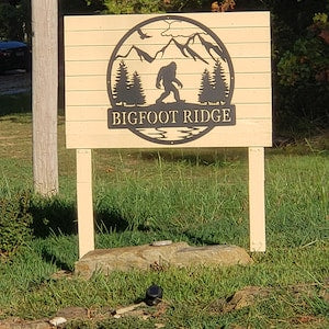 Personalized Bigfoot Metal Sign