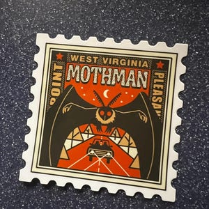 Mothman Cryptid Sticker