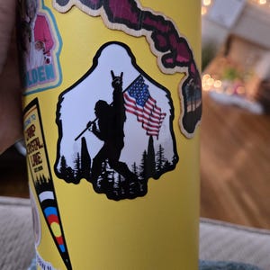 Bigfoot American Flag Stickers