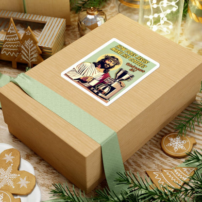 How does Jesus Make His Coffee Meme Sticker