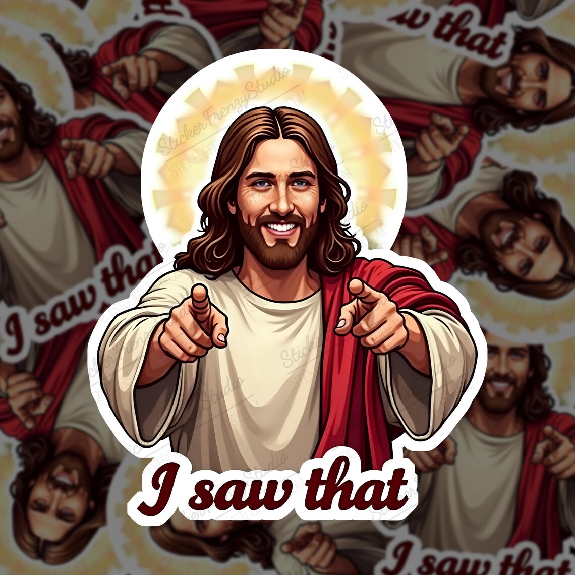 I Saw That - Funny Jesus Sticker