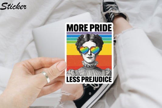 More Pride Less Prejudice Lgbt Sticker