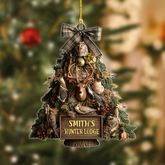 Personalized Hunter’s Christmas Tree Ornament