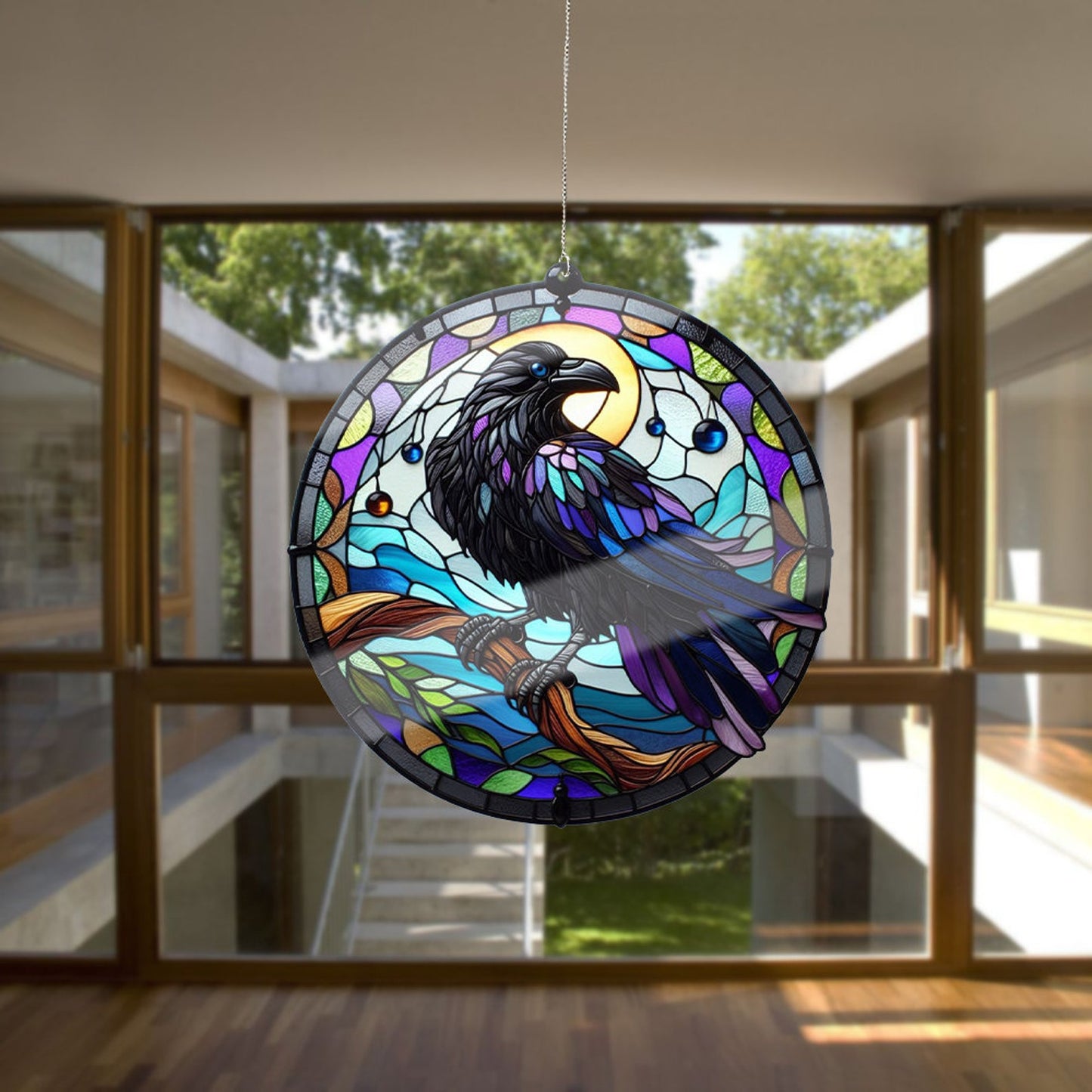 Ravens Acrylic Window Hangings, Ravens Faux Acrylic Window