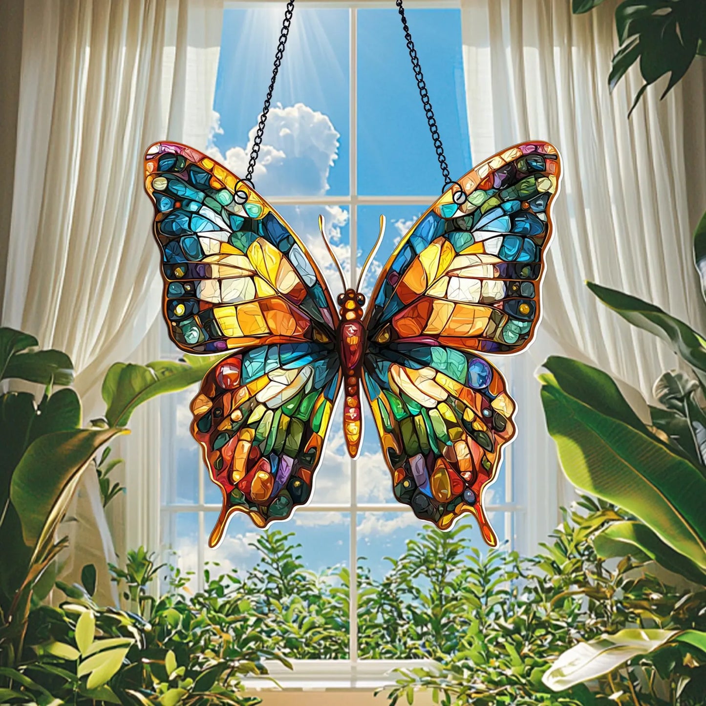 Beautiful Colorufl Butterfly Acrylic Window Hanging