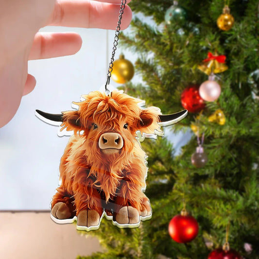 Highland Cow ACRYLIC Window - Farm Animal Acrylic Decor