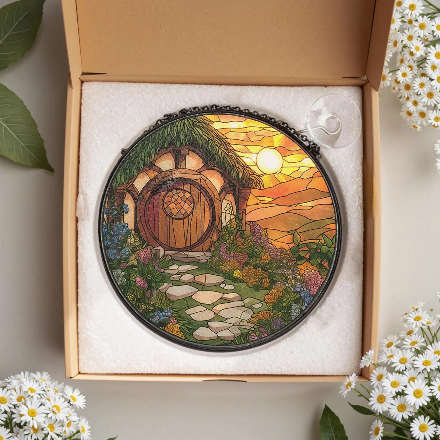 Fantasy The Shire Stained Glass Suncatcher