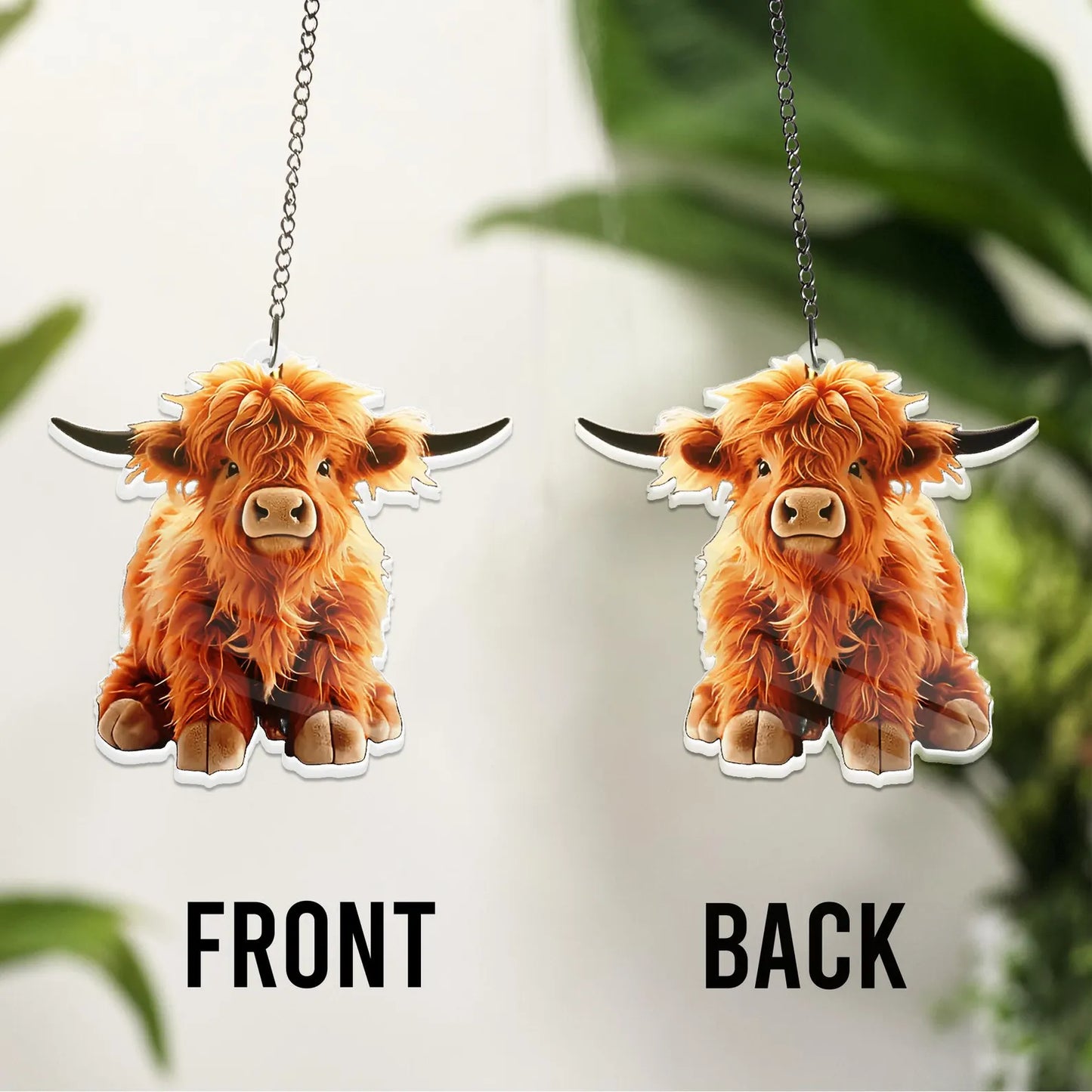 Highland Cow ACRYLIC Window - Farm Animal Acrylic Decor