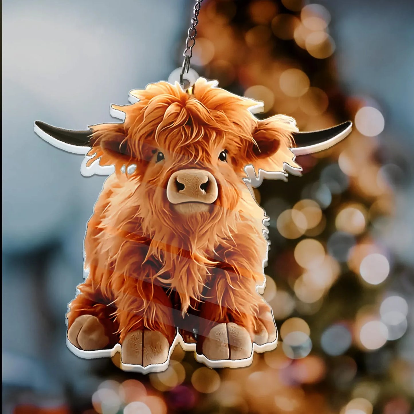 Highland Cow ACRYLIC Window - Farm Animal Acrylic Decor