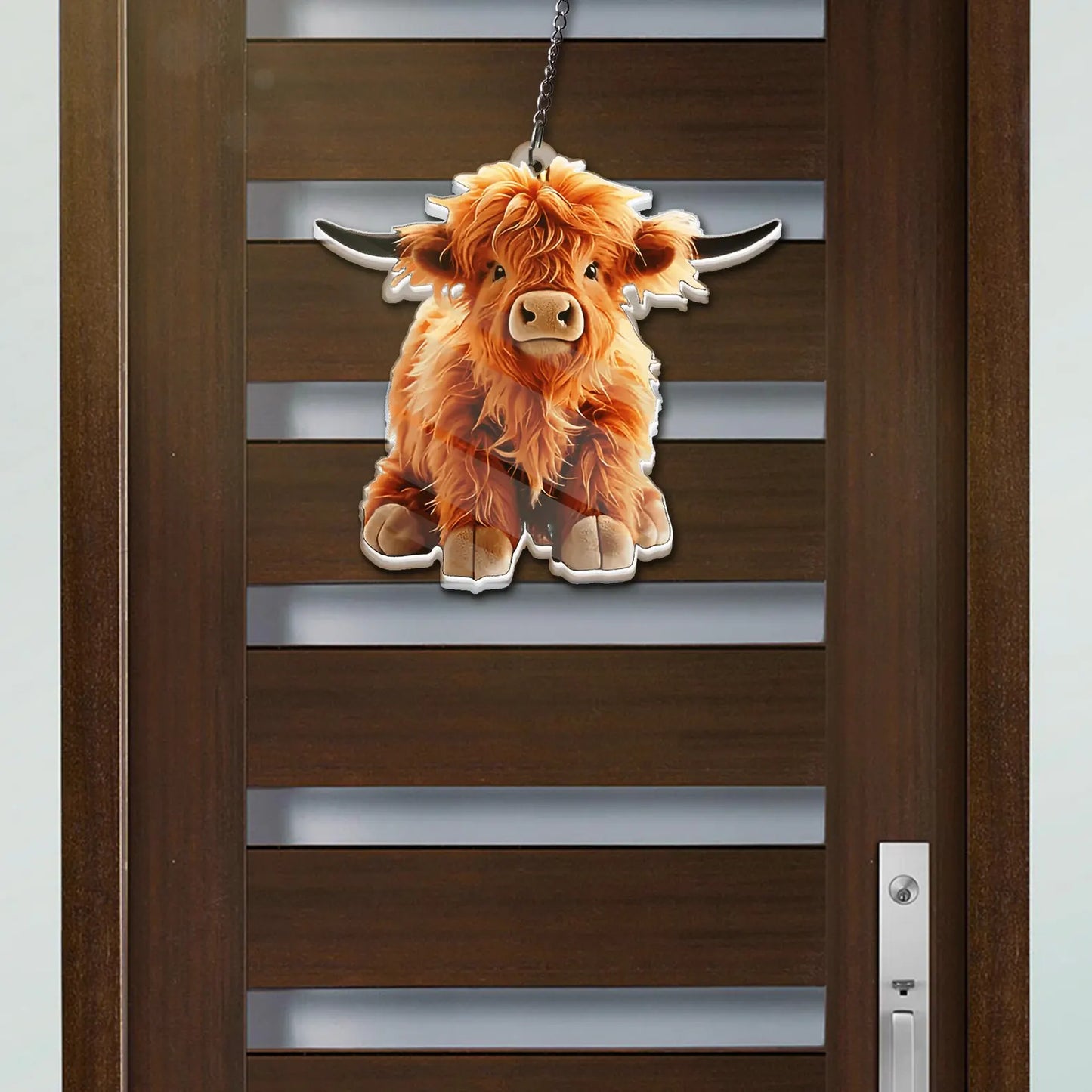 Highland Cow ACRYLIC Window - Farm Animal Acrylic Decor