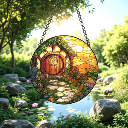 Fantasy The Shire Stained Glass Suncatcher