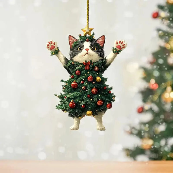 Cute Cat Christmas Ornament - Funny Holiday Pet Gift