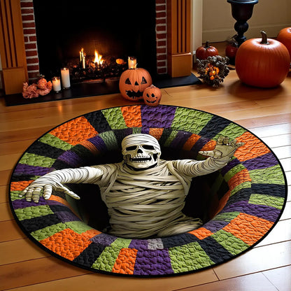 Mummy Ghost Halloween Round Mat