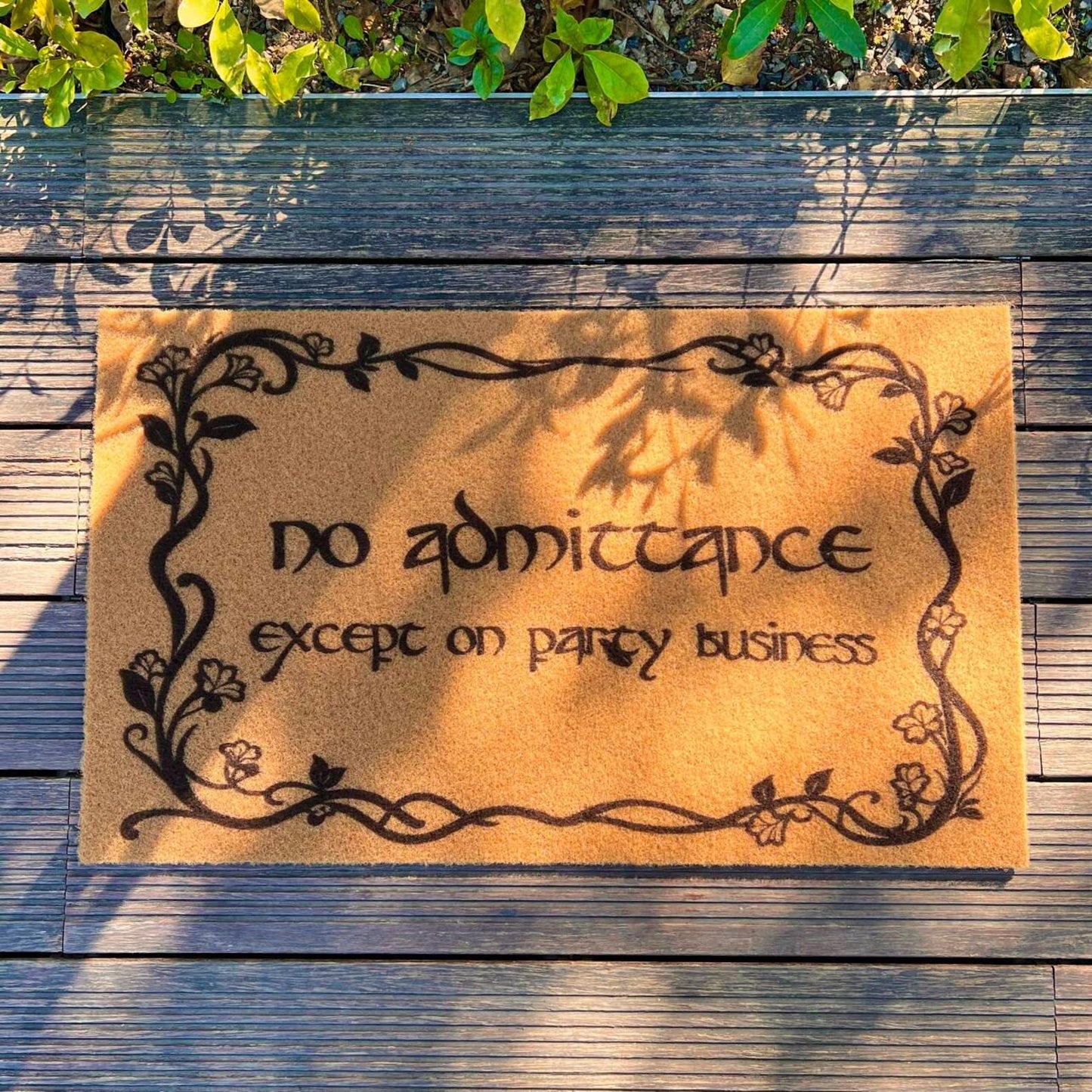 No Admittance Except On Party Business Doormat, Funny Home Doormat