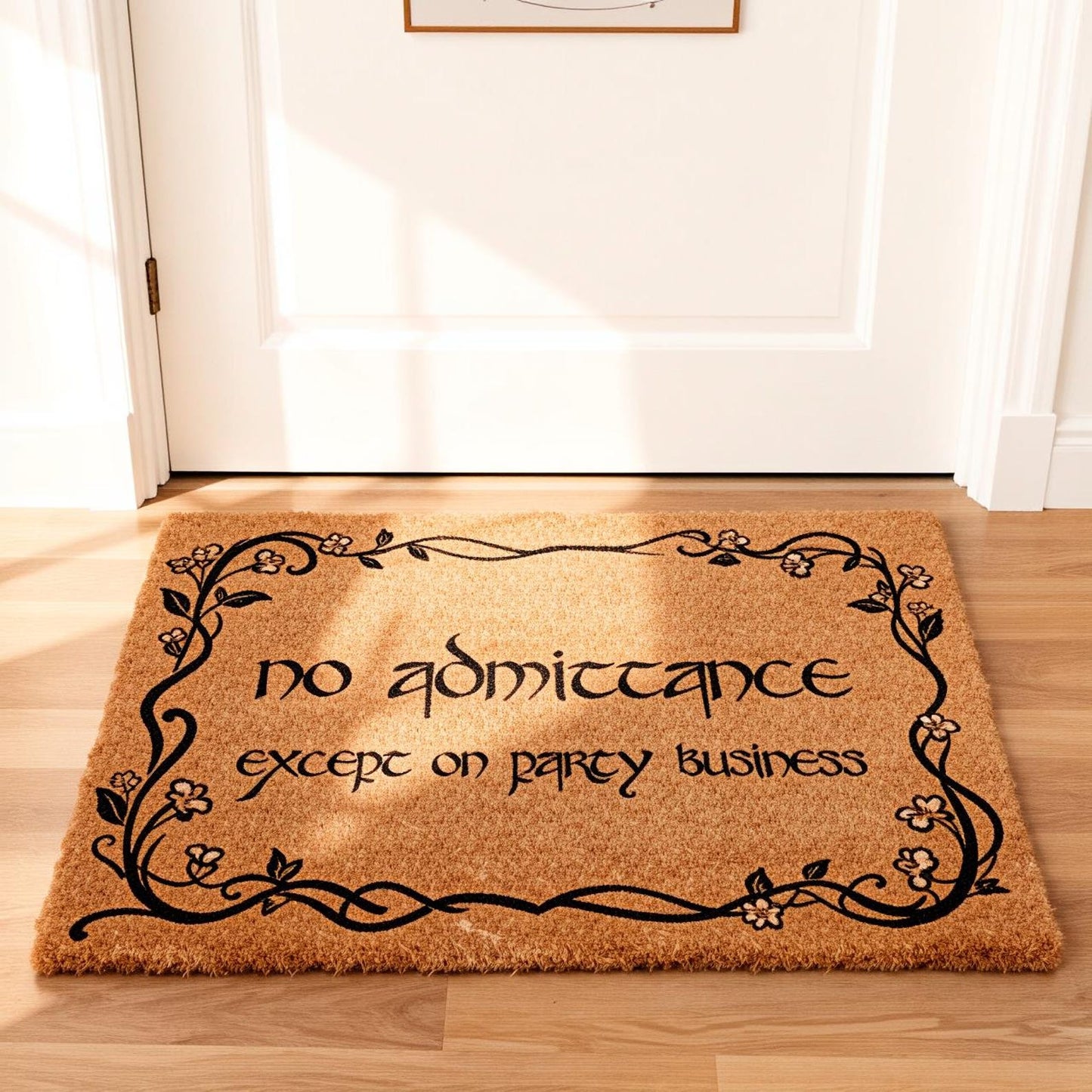 No Admittance Except On Party Business Doormat, Funny Home Doormat