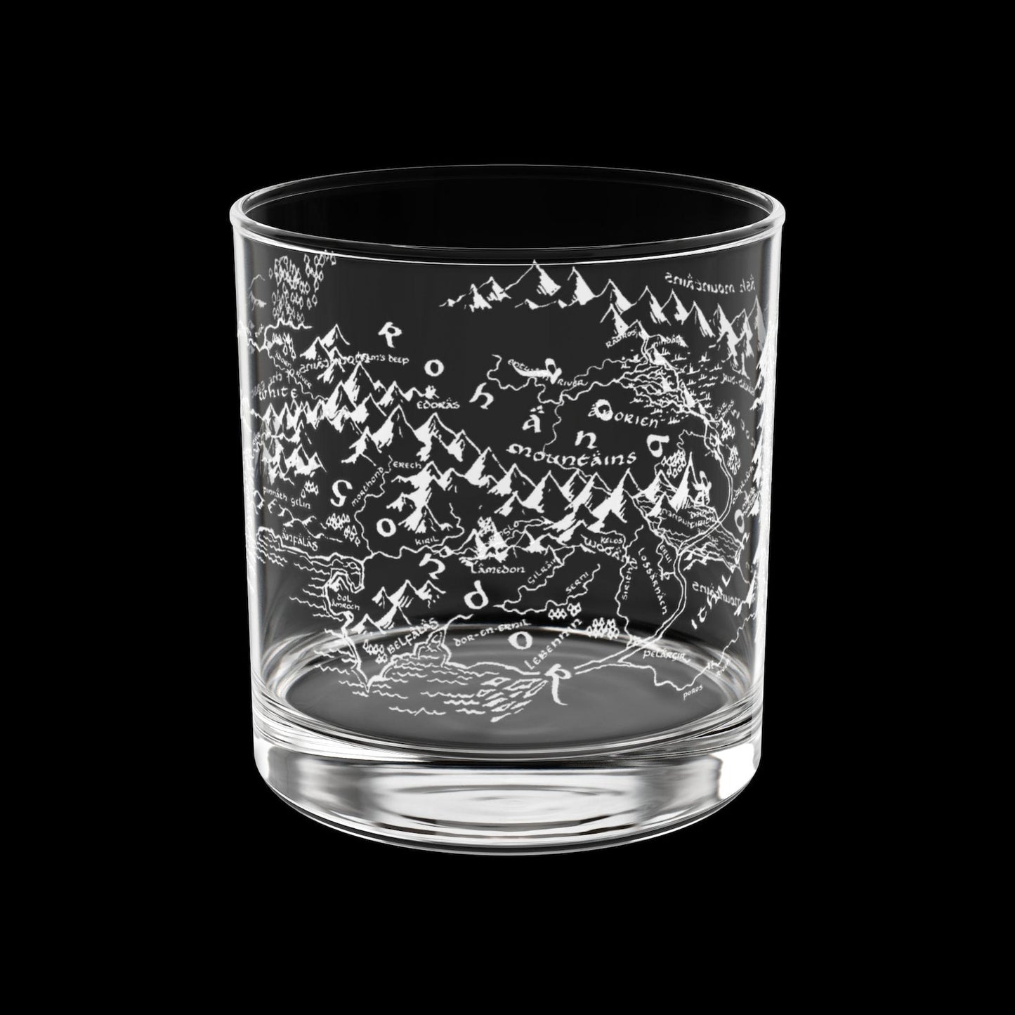 Fantasy Realm Map Whiskey Glass