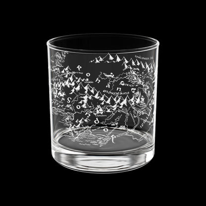 Fantasy Realm Map Whiskey Glass