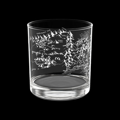 Fantasy Realm Map Whiskey Glass