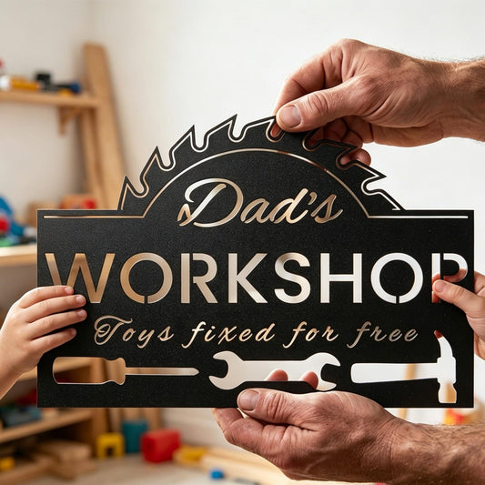 Custom Name Workshop Toys Fixed For Free Metal Sign