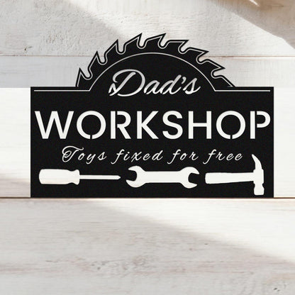 Personalized Workshop Toys Fixed Free Metal Sign