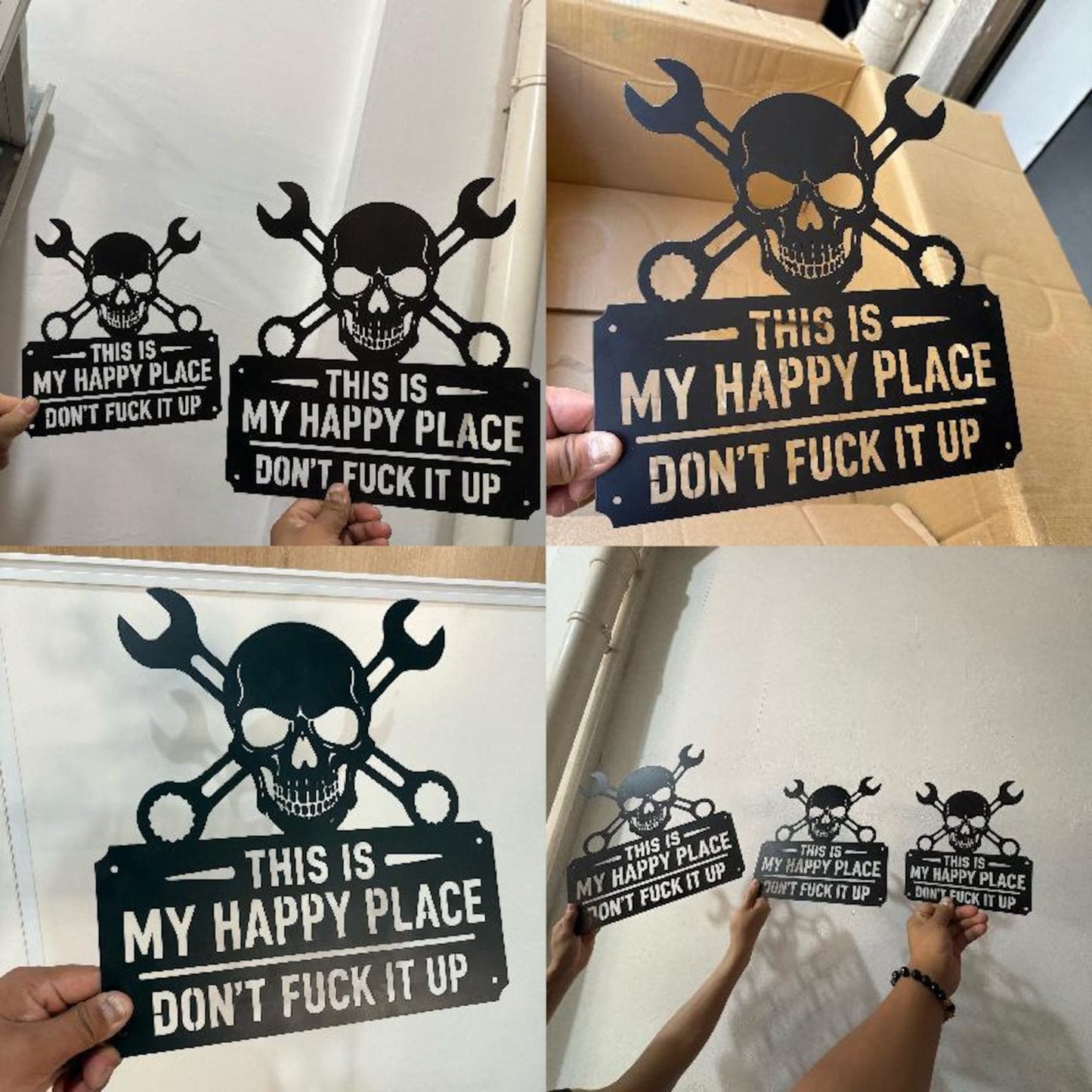 This Is My Happy Place Don't F*** It Up Metal Sign