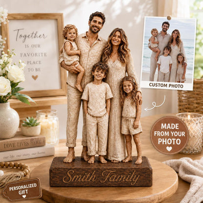 Personalized Family Wooden Block – Made From Any Photo